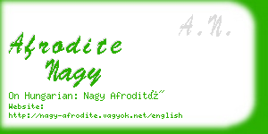 afrodite nagy business card